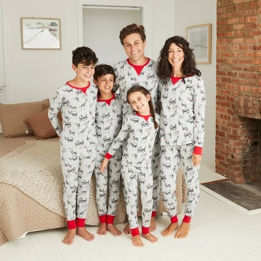 Holiday Safari Animal Print Matching Family Pajamas