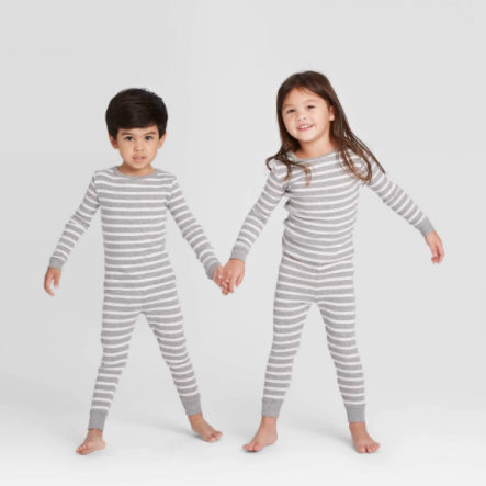 Toddler Striped 100% Cotton Matching Pajama Set